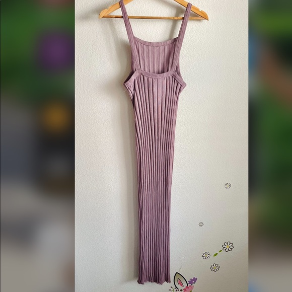 Zara Ribbed Sleeveless Maxi Dress Medium - Picture 4 of 9